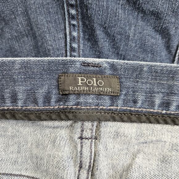 Polo Ralph Lauren The Prospect Straight Jean Men's 46/30 Denim Stretch Dark Wash - Picture 2 of 10